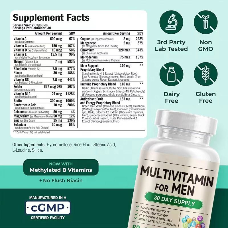 Multivitamin Capsules Manufacturer - A C D E B Zinc Calcium