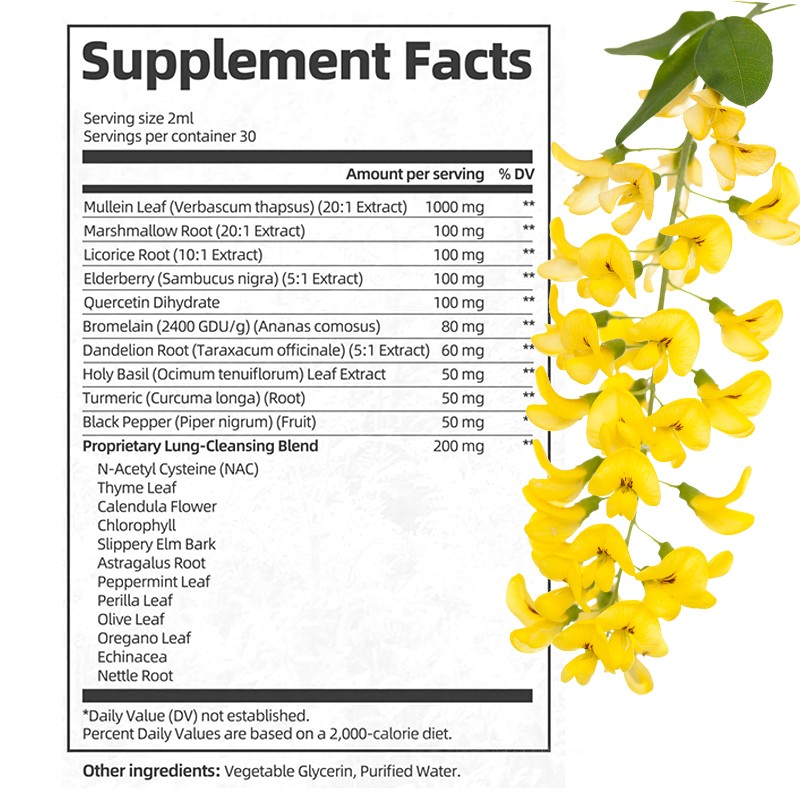 Mullein Drops Supplier - Lung Function Respiratory Support