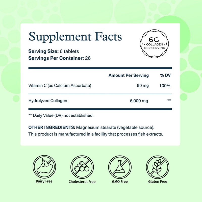 Collagen Tablets Supplier - Hydrolyzed Skin Hair Antioxidant