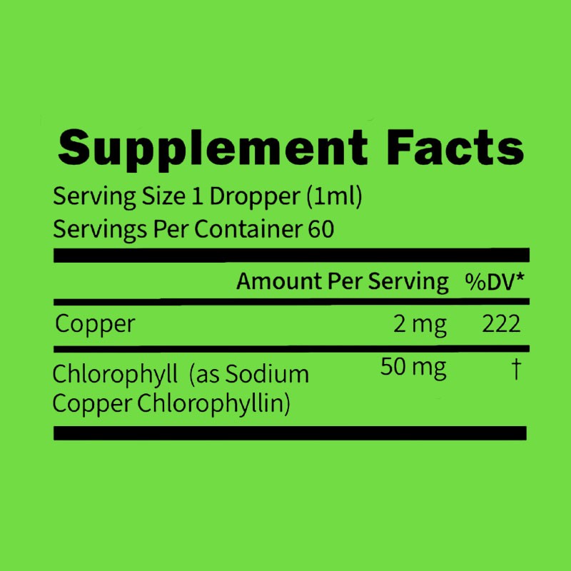 Chlorophyll Drops Factory - Vegan Copper Internal Deodorant