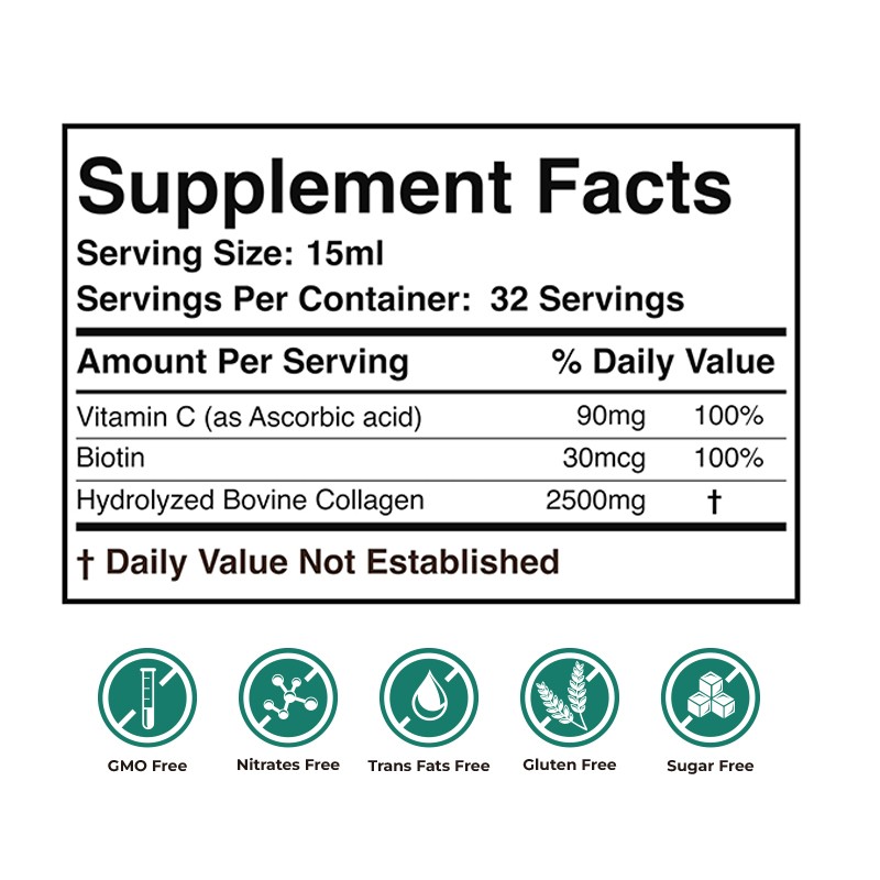 Liquid Collagen Drink Factory - Hydrolyzed Bovine Biotin Beauty