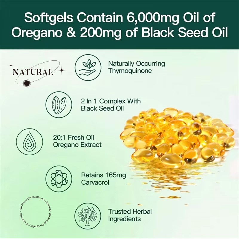 Oil of Oregano Softgels Factory - OEM Clean Antimicrobial Herbal