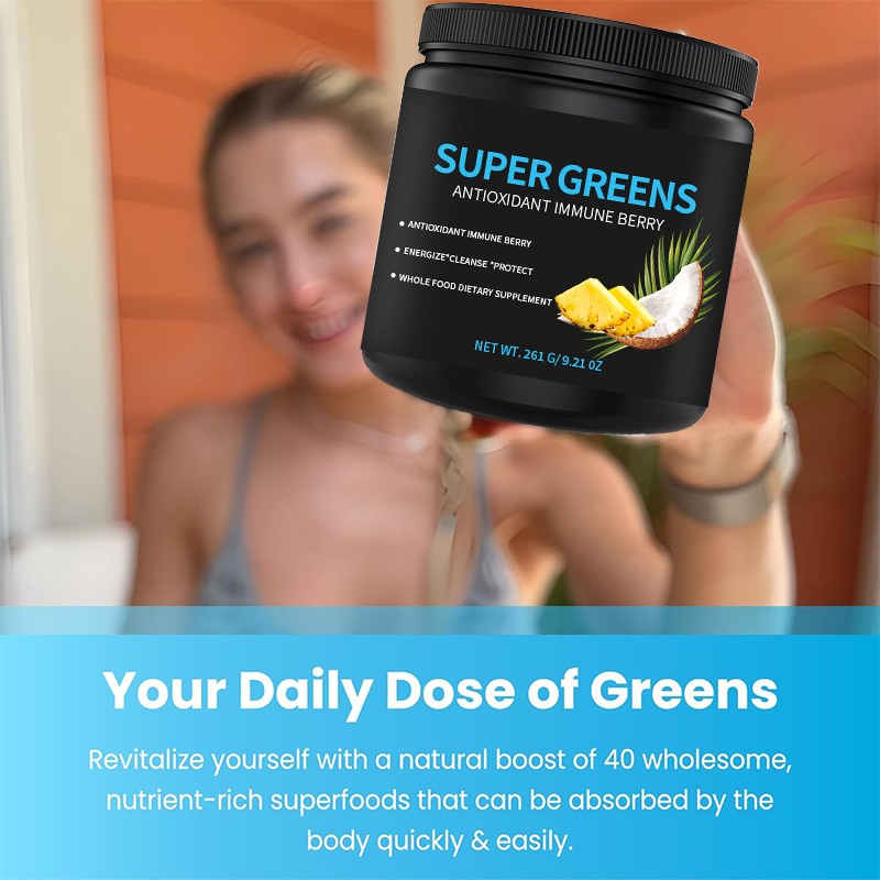 Super Greens Powder Factory - High Fiber Green Blend Superfood