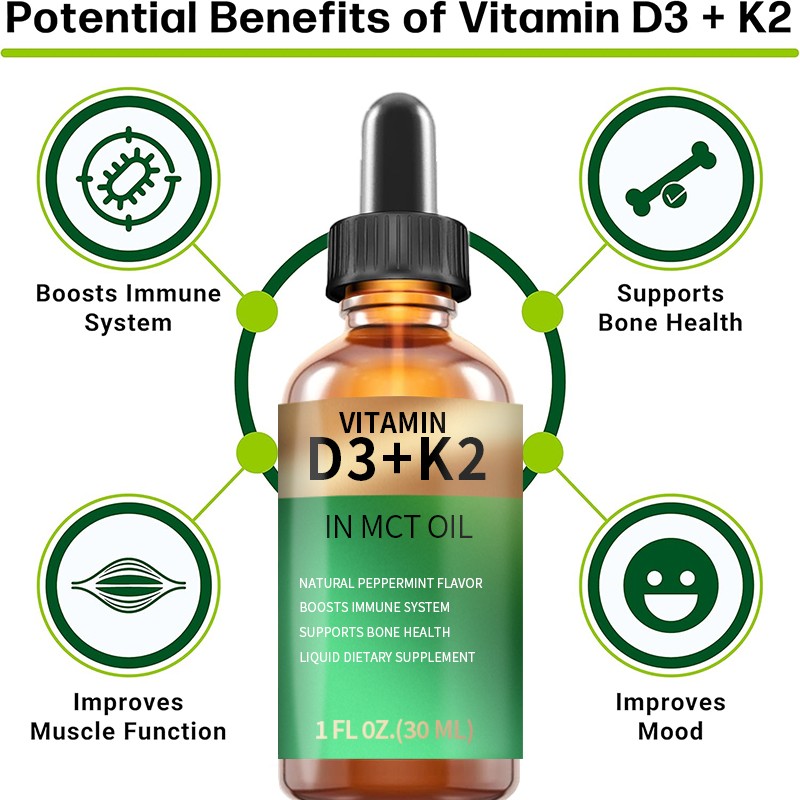 Vitamin D3 K2 Drops Supplier - OEM Immune Boost Supplement