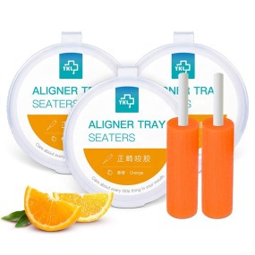 Orthodontic Chewie Supplier - Orange Flavor Hand Held Stick