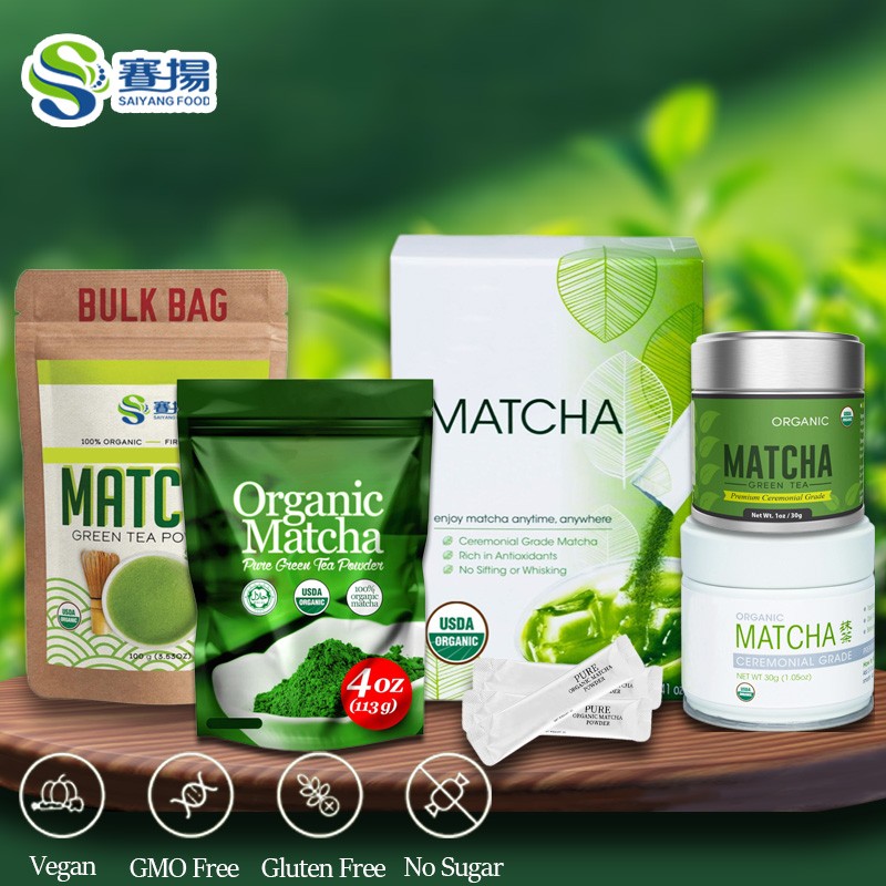 Private Label 1KG Ceremonial Grade Pure Ceremonial Matcha Green Tea Powder Bulk Wholesale Organic Matcha Powder