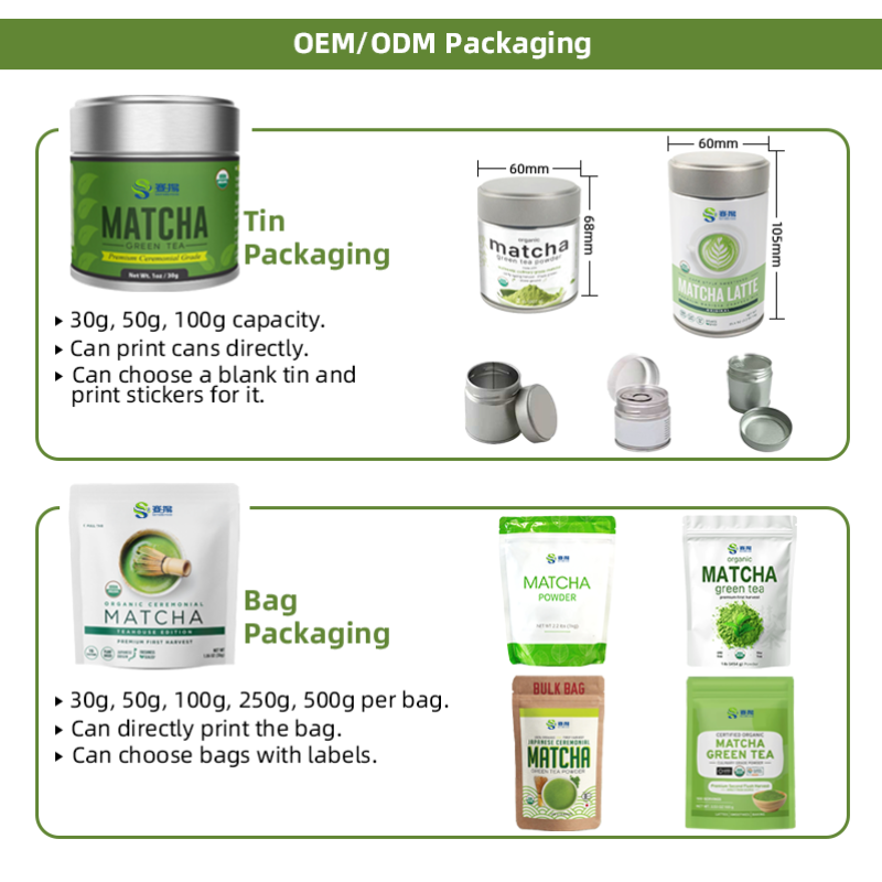 Wholesale Pure Matcha Green Tea Powder Loose Bulk Packaged Ceremonial Grade Matcha Source Factory
