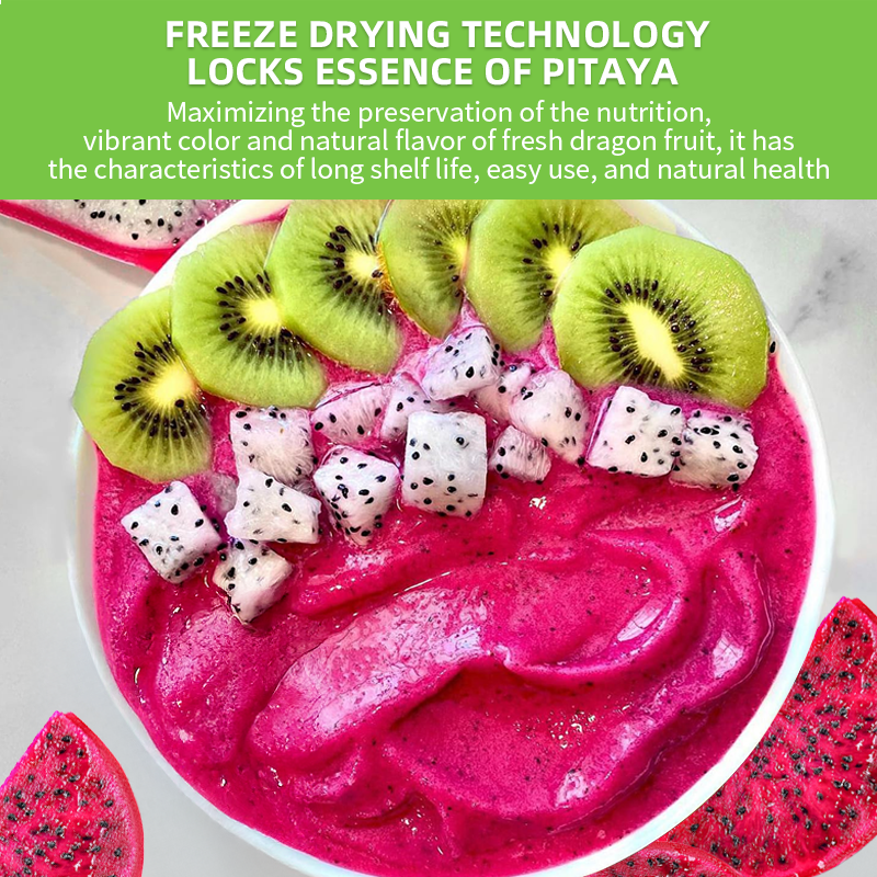 EU&NOP Organic Certificated Private Label  Freeze Dried Red Pitaya Powder Red Dragon Fruit Powder