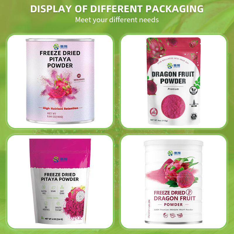 EU&NOP Organic Certificated Private Label  Freeze Dried Red Pitaya Powder Red Dragon Fruit Powder