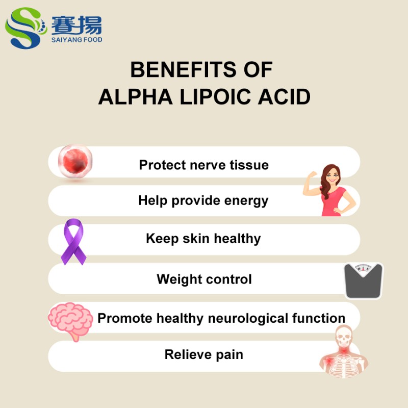 High Quality Bulk Alpha Lipoic Acid Supplement Best Pricealpha Alpha Lipoic Acid Raw Material Powder 99% Alpha Lipoic Acid 1kg