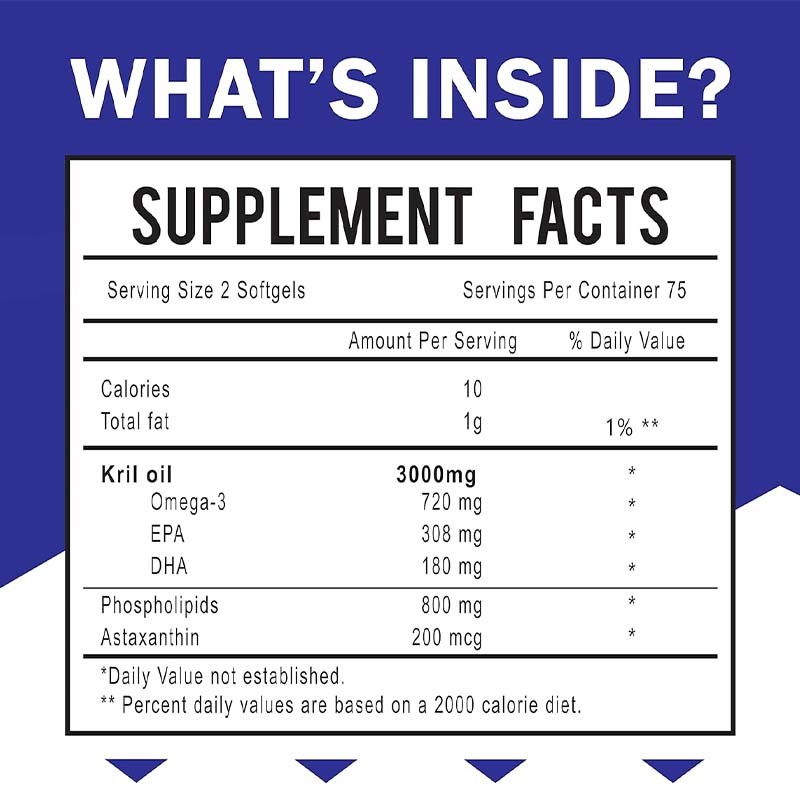 Antarctic Krill Oil Manufacturer - 3000mg Omega 3 Skin Bone