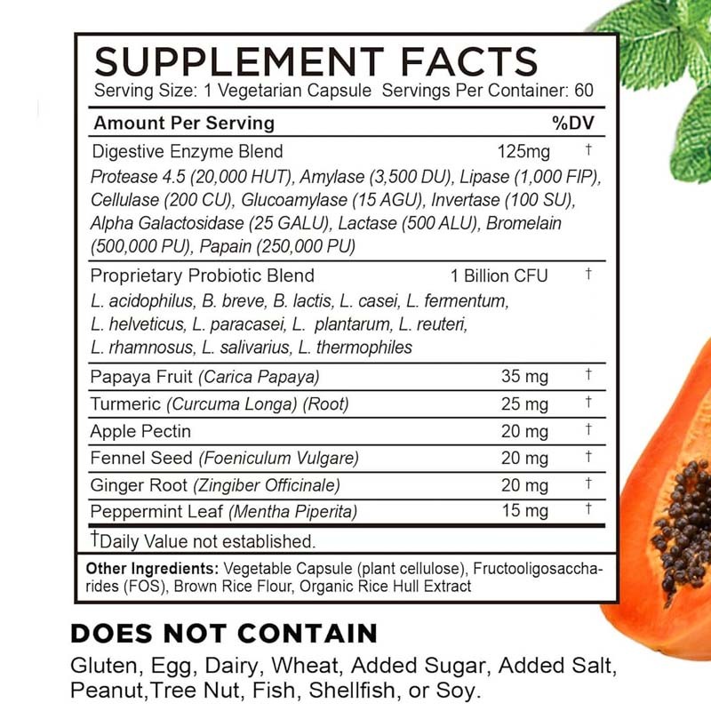 Digestive Enzymes Capsules Manufacturer - OEM Gut Microbiome