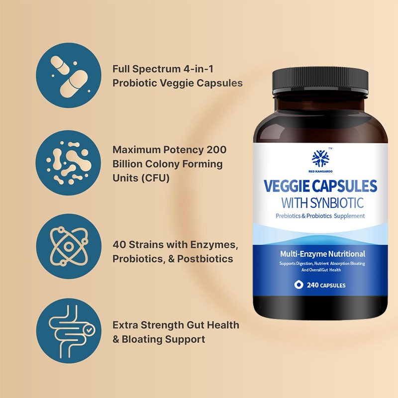 Probiotics Capsules Manufacturer - 200 Billion CFU Synbiotic