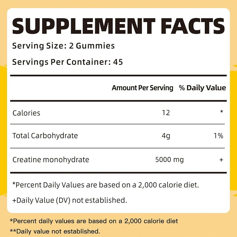 Creatine Gummies Supplier - Monohydrate Muscle Gain Recovery