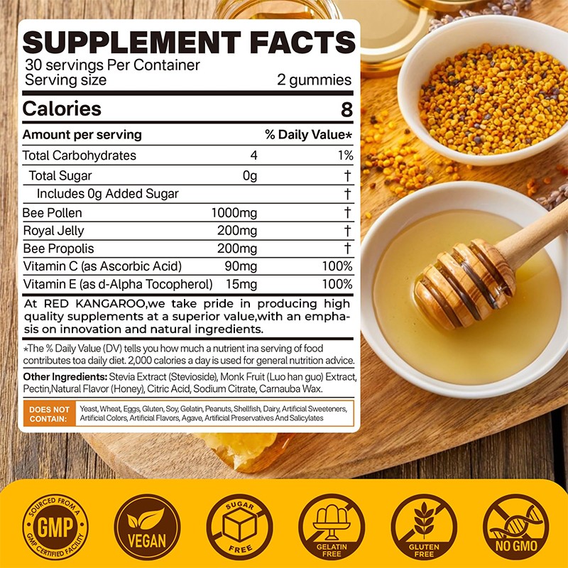 Bee Pollen Gummies Factory - Royal Jelly Antioxidant Breast