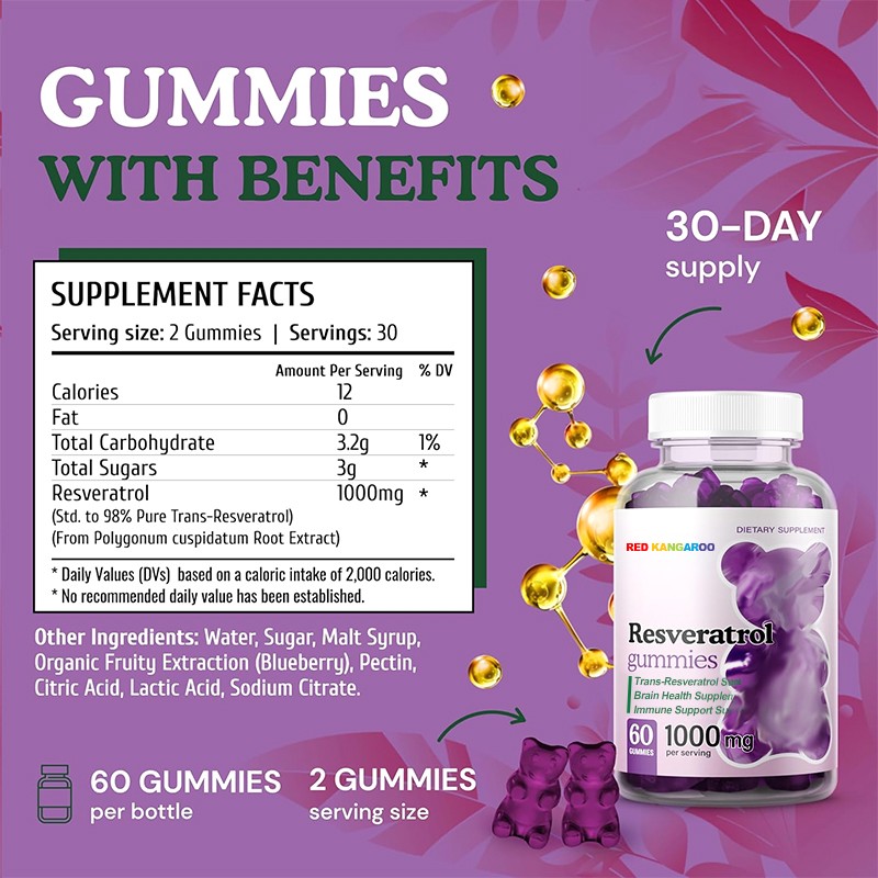 Resveratrol Gummies Factory - Trans-Resveratrol Antioxidant Support