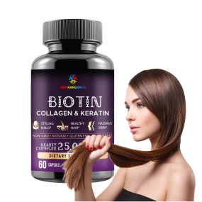 Hair Growth Vitamins Factory - Wholesale Keratin Skin Elasticity
