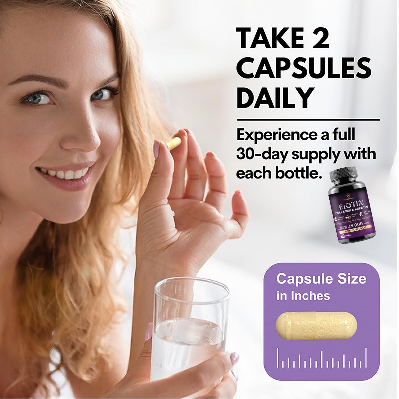 Hair Growth Vitamins Factory - Wholesale Keratin Skin Elasticity