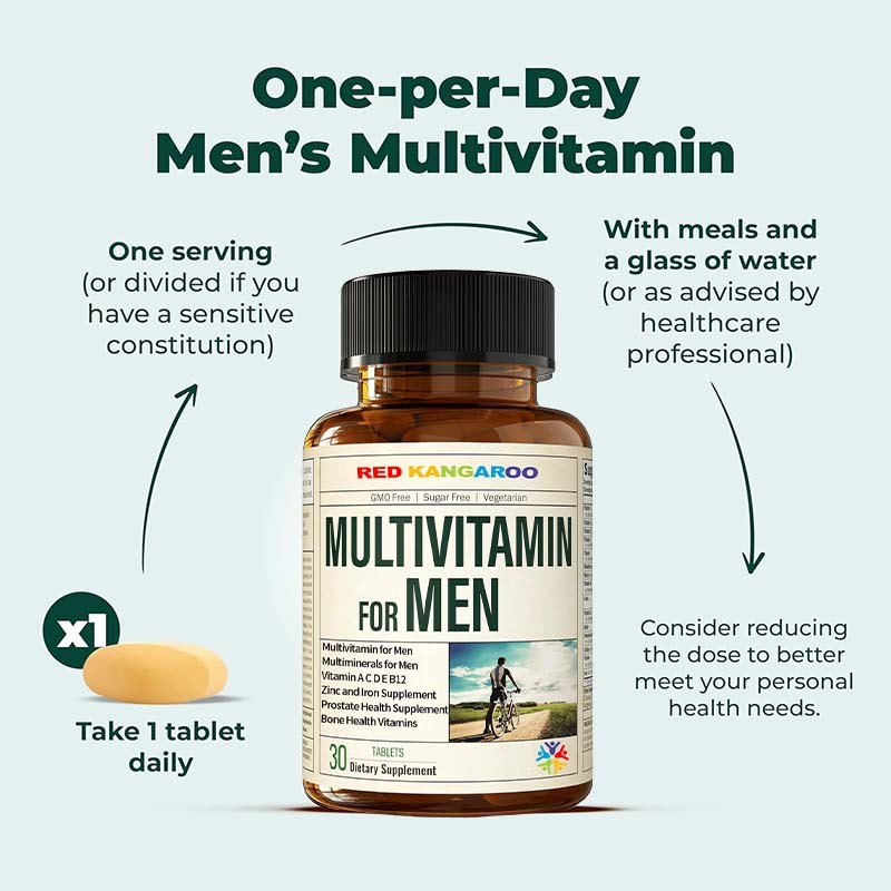 Multivitamin Tablets Factory - Men's Energy Focus Health Supplement