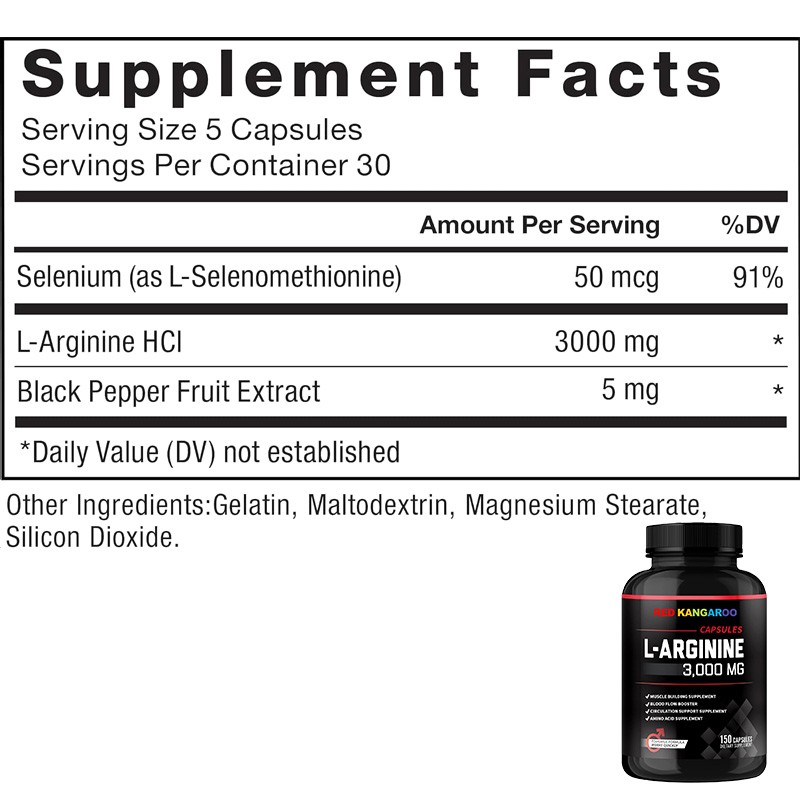 L-Arginine Capsules Manufacturer - Muscle Building Blood Flow