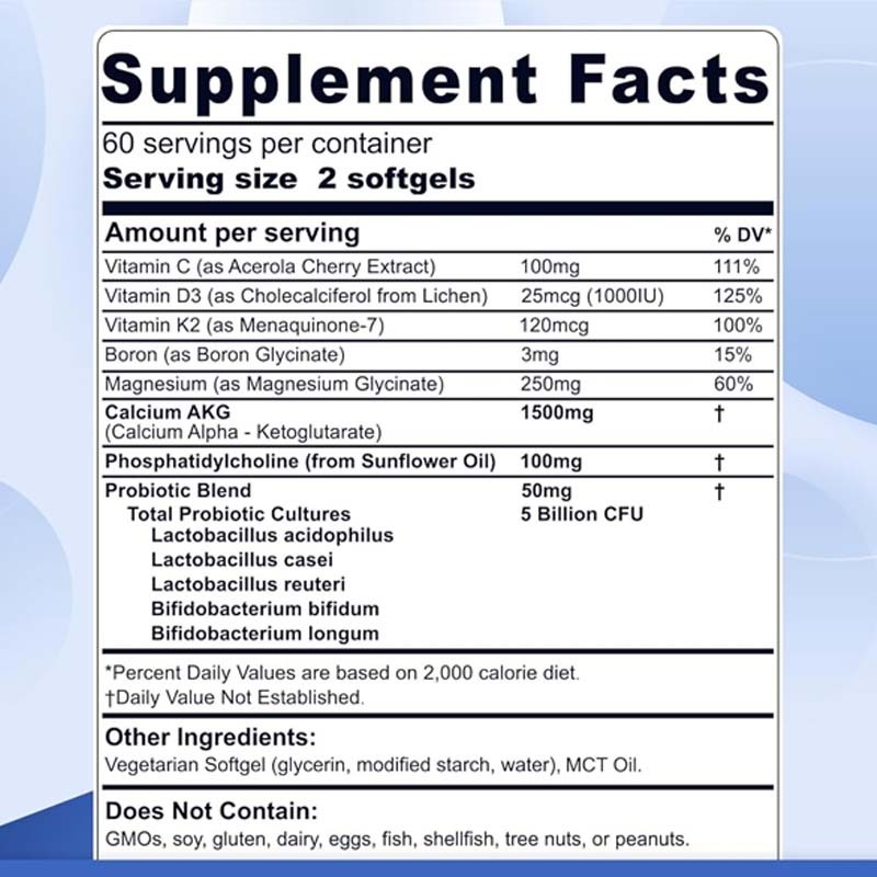 Calcium Softgels Manufacturer - Liposomal Bone Health Energy