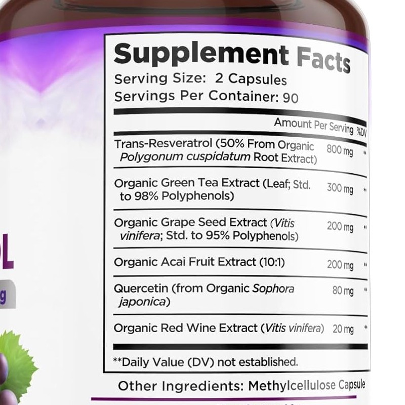 Resveratrol Capsules Manufacturer - Quercetin Digestive Immune Support