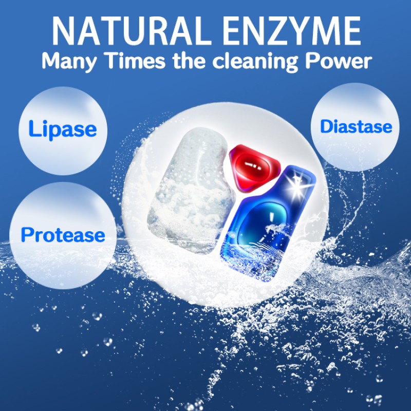 Dishwashing Pods Factory - Multi enzyme Grease Removal 3 in 1