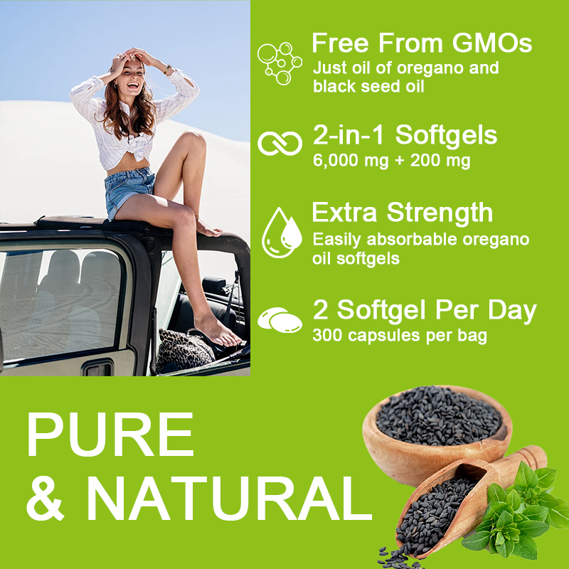 Oregano Oil Capsules Factory - OEM Black Seed Oil Softgels
