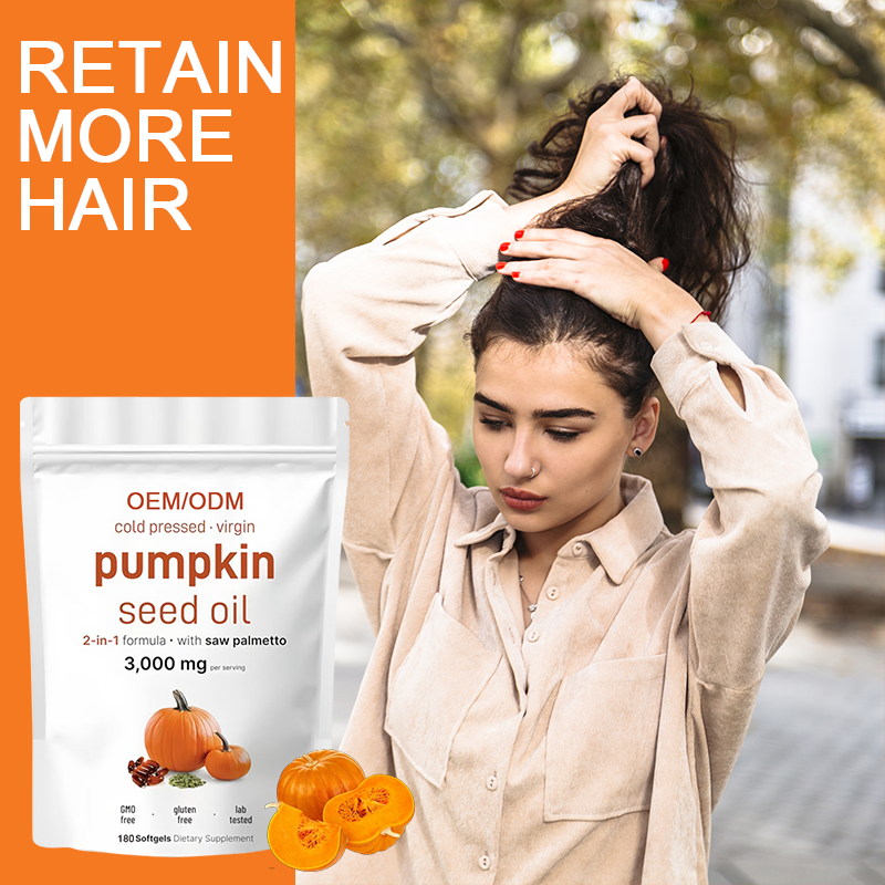 Pumpkin Seed Oil Softgels Supplier - 3000mg Virgin Oil Hair