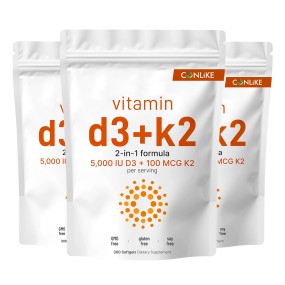 Vitamin D3 K2 Softgels Factory - High Quality 5000iu Immune