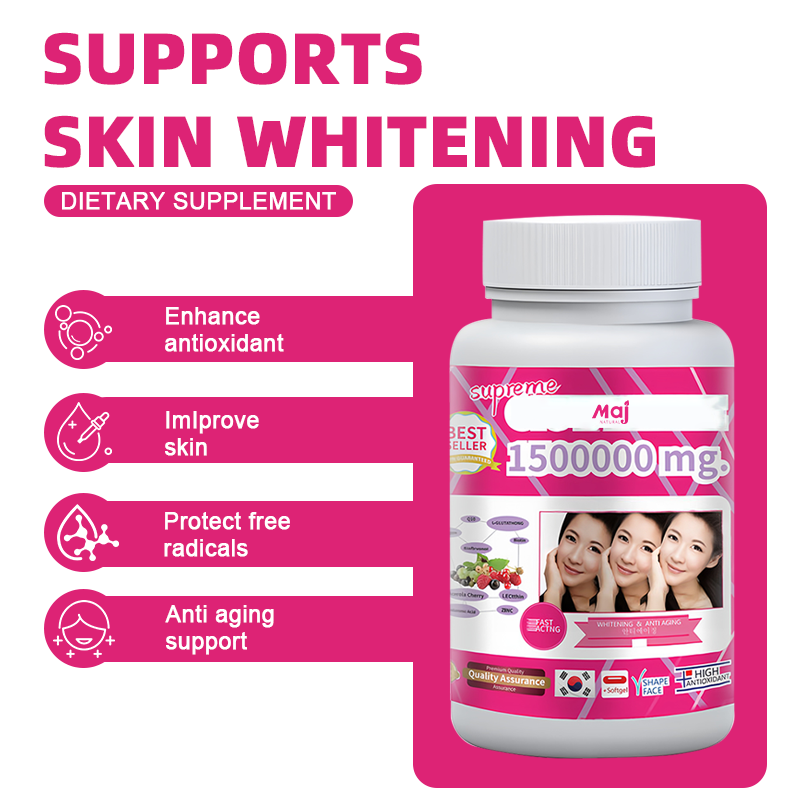 L-Glutathione Capsules Supplier - OEM 1500000mg Skin Whitening