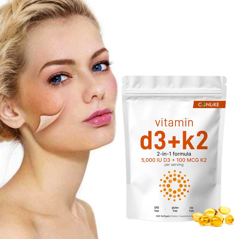 Vitamin D3 K2 Softgels Factory - High Quality 5000iu Immune