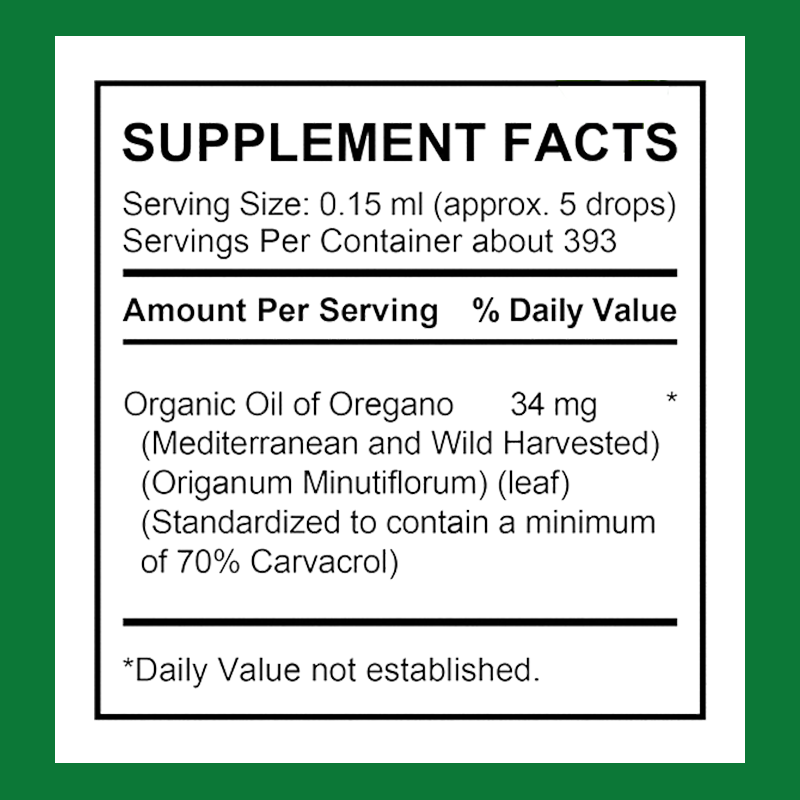 Oregano Oil Drops Manufacturer - Custom Wild Immune Digestive
