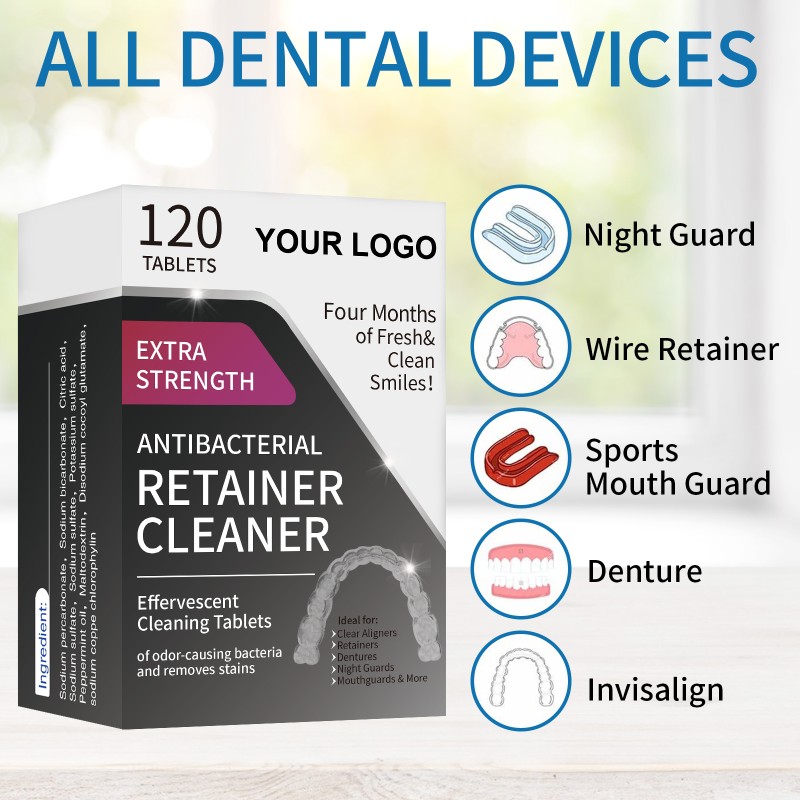 Denture Cleaner Tablets Factory - 6 Piece Set Retainer Mouthguard
