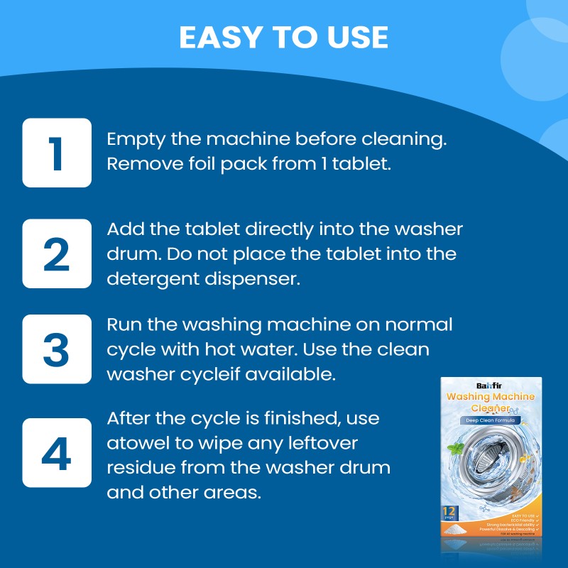 Washing Machine Cleaner Manufacturer - Eco Friendly Tub Cleaner Tablets
