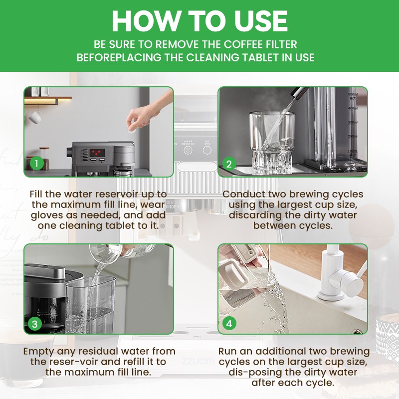 Coffee Machine Tablets Supplier - 16pcs Stain Oil Removal Descaler