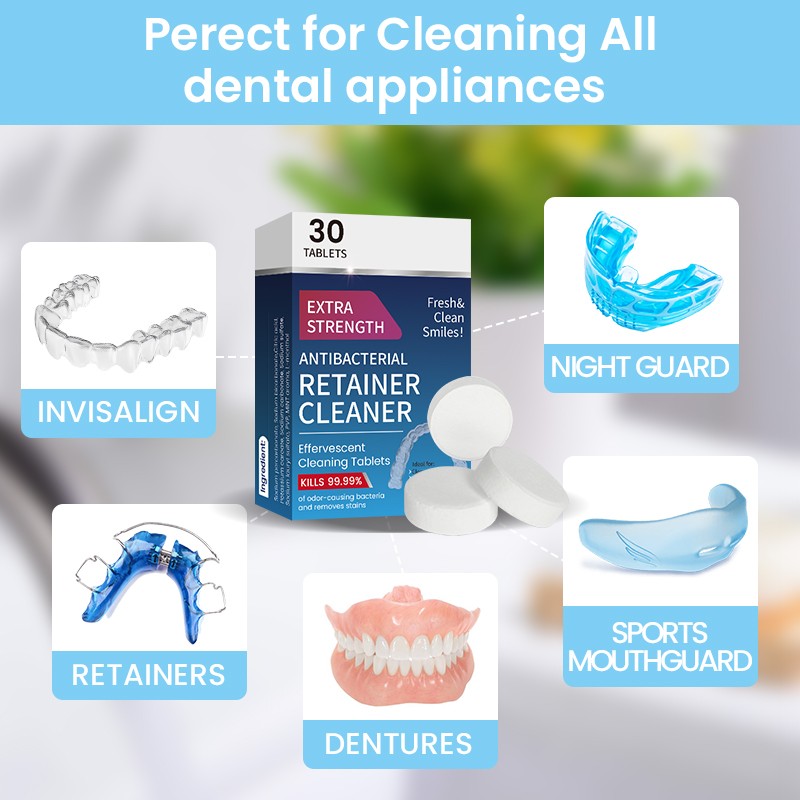 Denture Cleaner Supplier - 30pcs 99.99% Antibacterial Cleaner