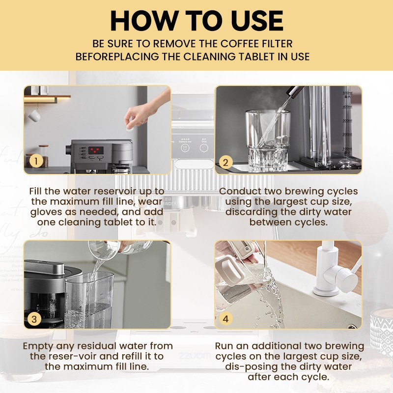 Coffee Cleaning Tablets Supplier - Eco Friendly MSDS Descaler