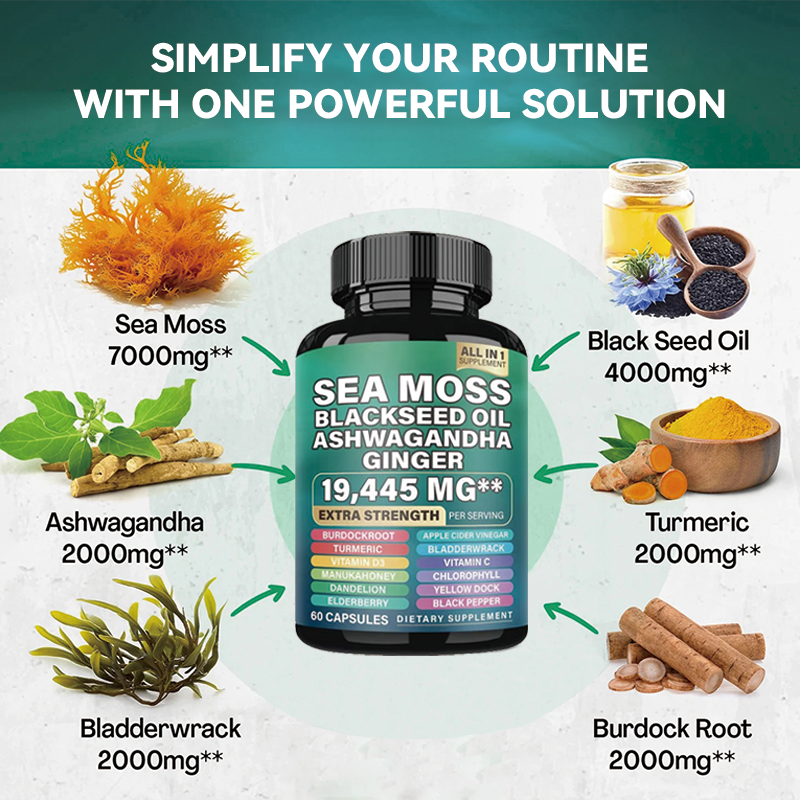 Seaweed Capsules Factory - Anti Aging Ginger Black Seed Oil