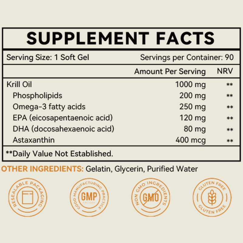 Krill Oil Softgels Supplier - OEM Omega 3 EPA DHA
