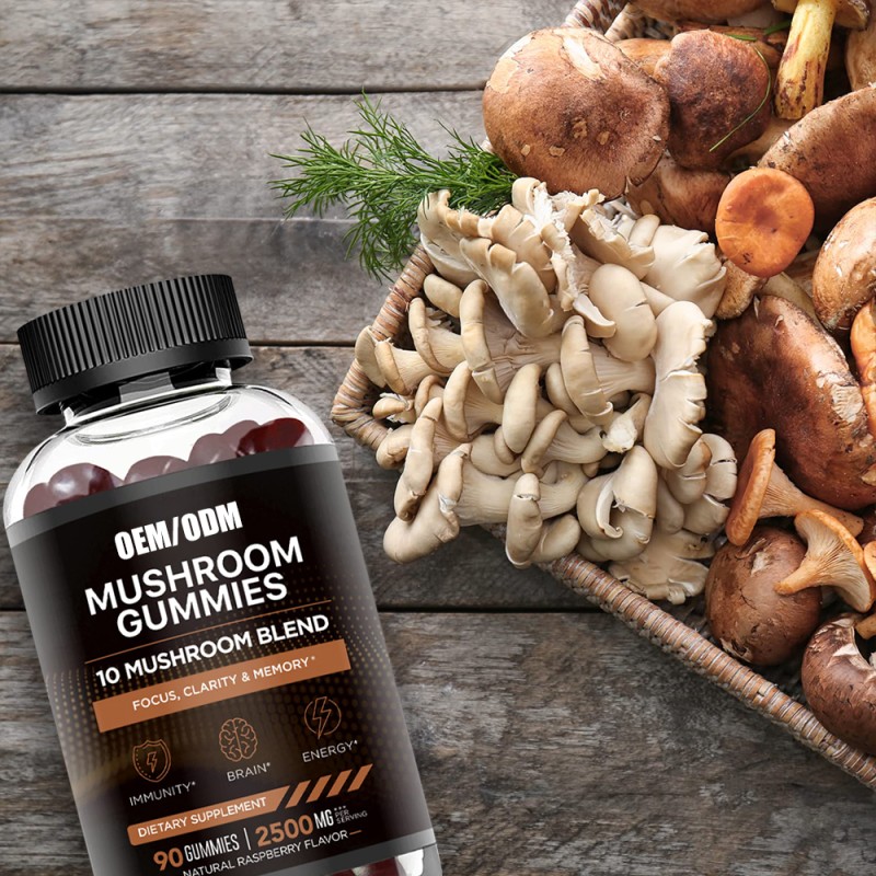 Mushroom Gummies Manufacturer - 2500mg 10-Blend Immune Brain