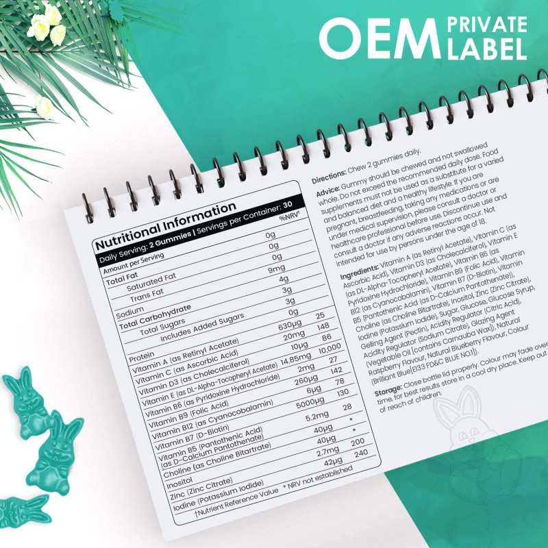 Collagen Gummies Supplier - Private Label Vegan Biotin Hair