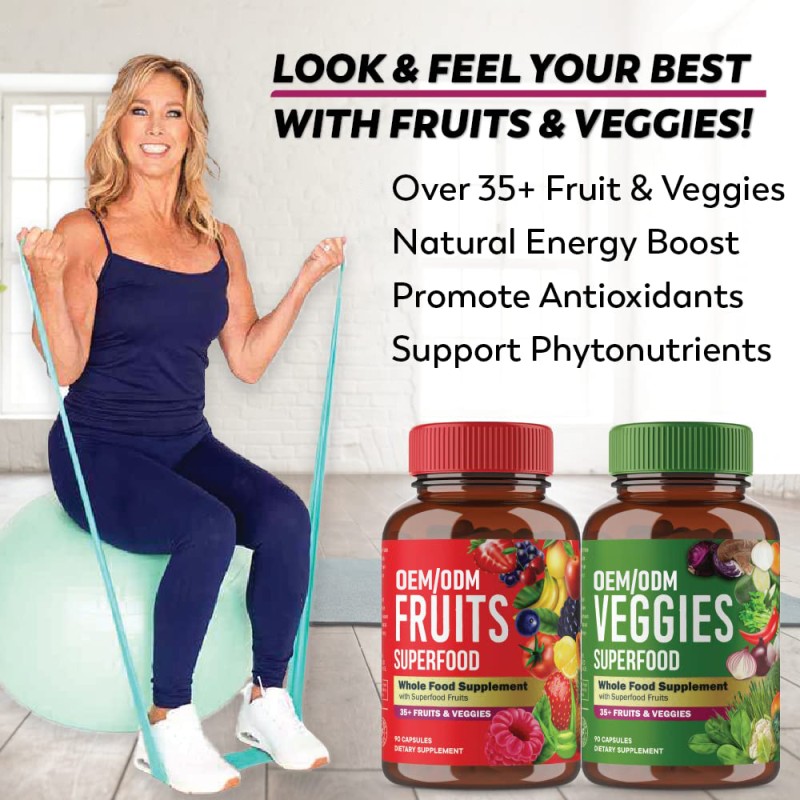 Fruits Veggies Capsules Supplier - 90 Fruit 90 Veggie Energy