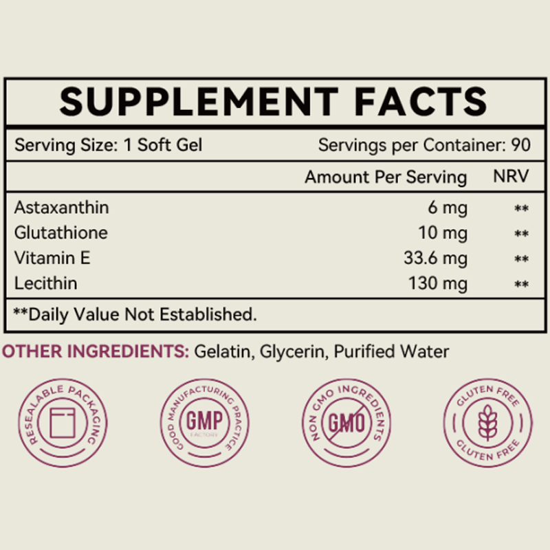 Astaxanthin Softgels Supplier - Private Label Krill Oil Glutathione