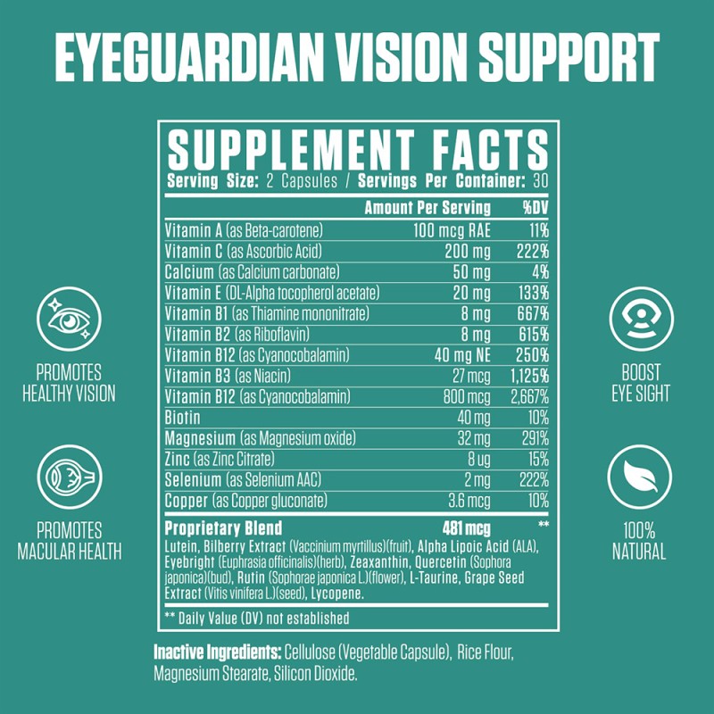 Eye Vitamins Capsules Factory - Lutein Vision C Zinc Care