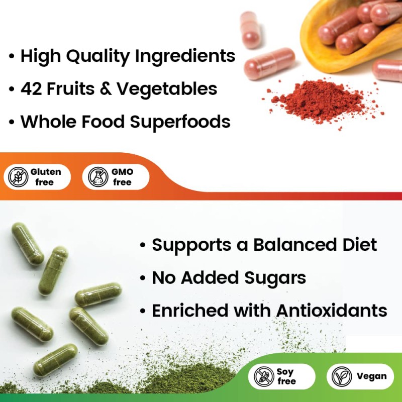 Fruit Vegetable Capsules Manufacturer - 100% Soy Free Whole Food
