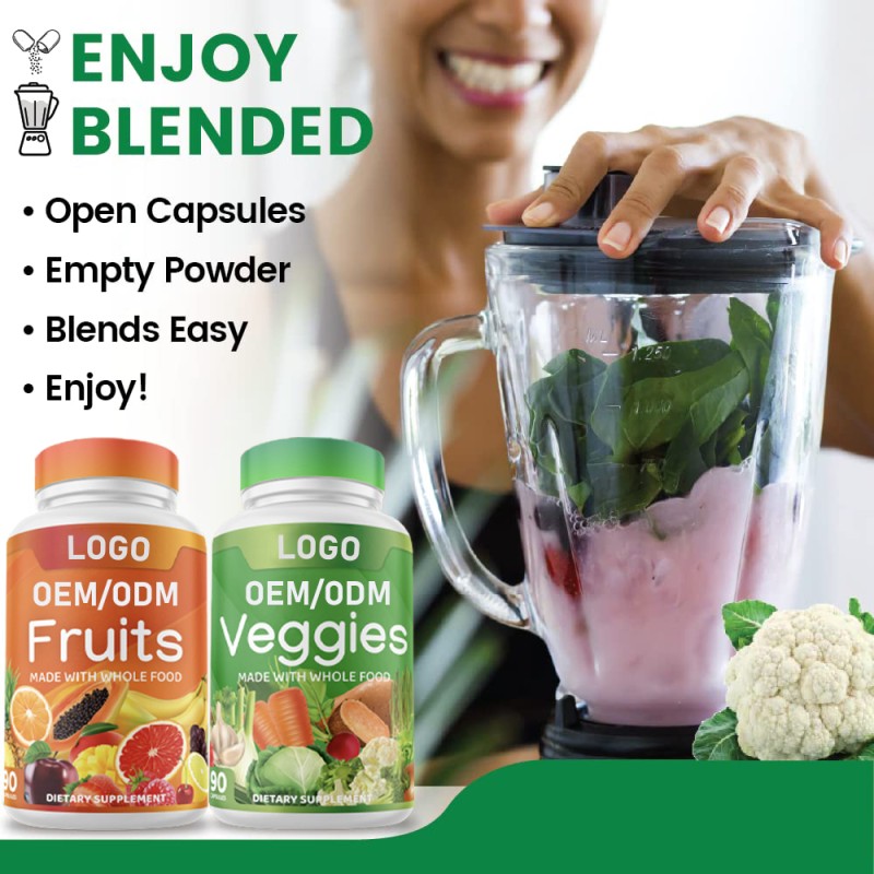 Fruits Veggies Capsules Supplier - Double Vegan Multivitamin