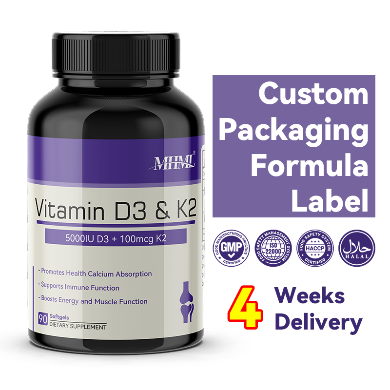 Vitamin D3 K2 Softgels Factory - OEM Immune Boost Supplement