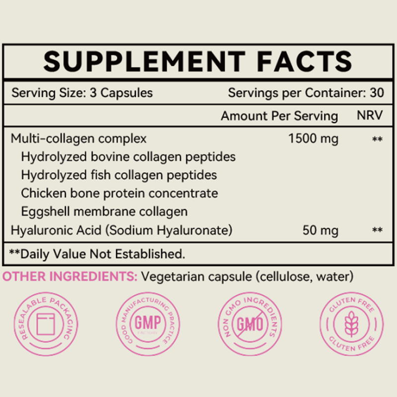 Collagen Peptides Capsules Supplier - OEM Bovine Hair Joint Skin