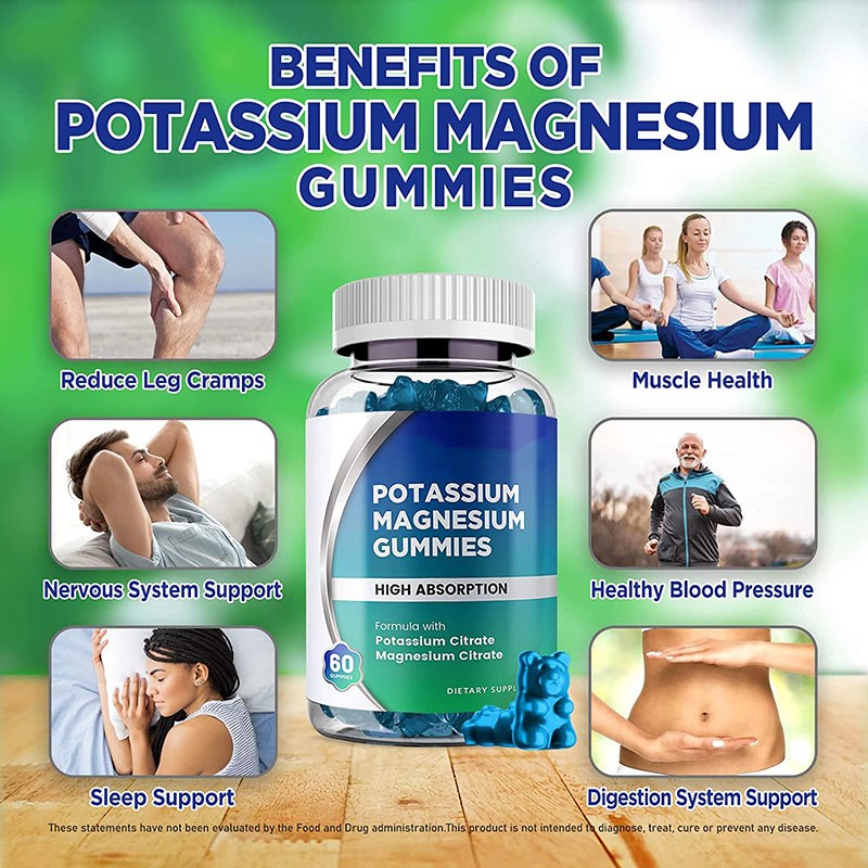 Potassium Magnesium Gummies Factory - OEM Muscle Bone Health